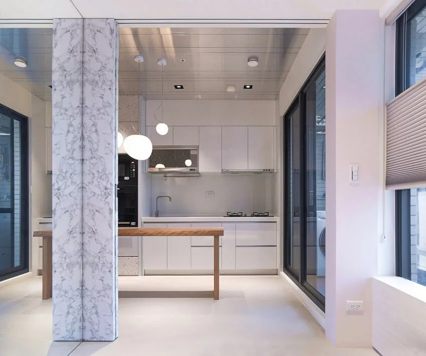 Modern and artistic kitchen design from Zhi-Zong Deng's 'Tinted the Sky with Pink' project