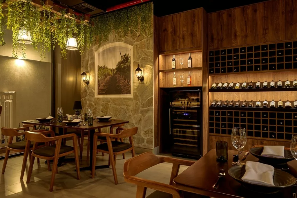 City Winery's rustic urban setting with local wood and stone accents reflects Ecuador's vineyard aesthetics