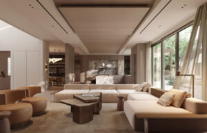 Open living space with kitchen and dining area filled with natural light