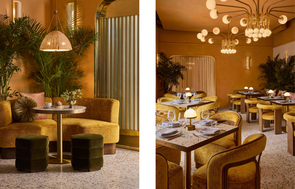 Cafe Goldie indoor dining patio connection